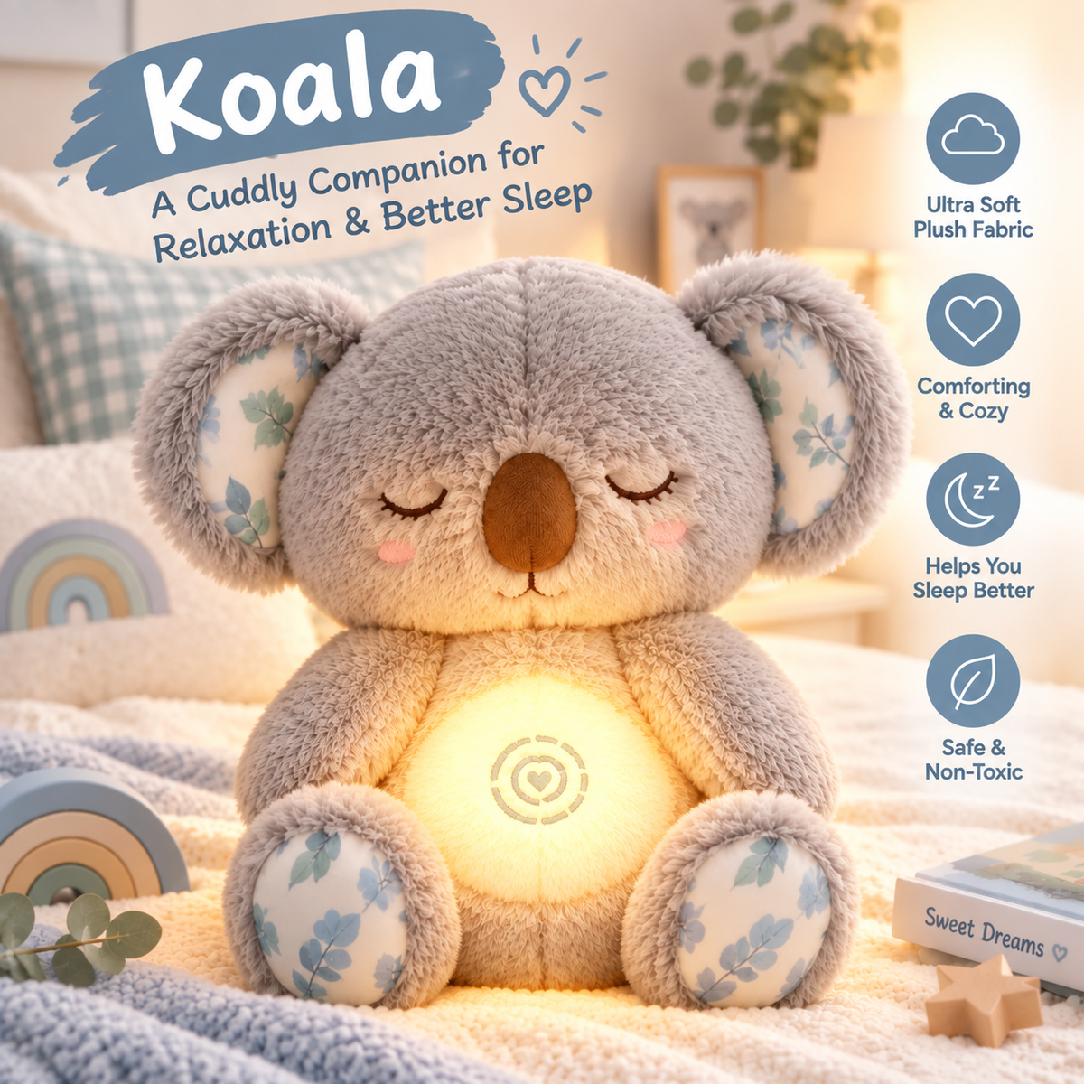 🧸 Realistic Breathing Plush Toy