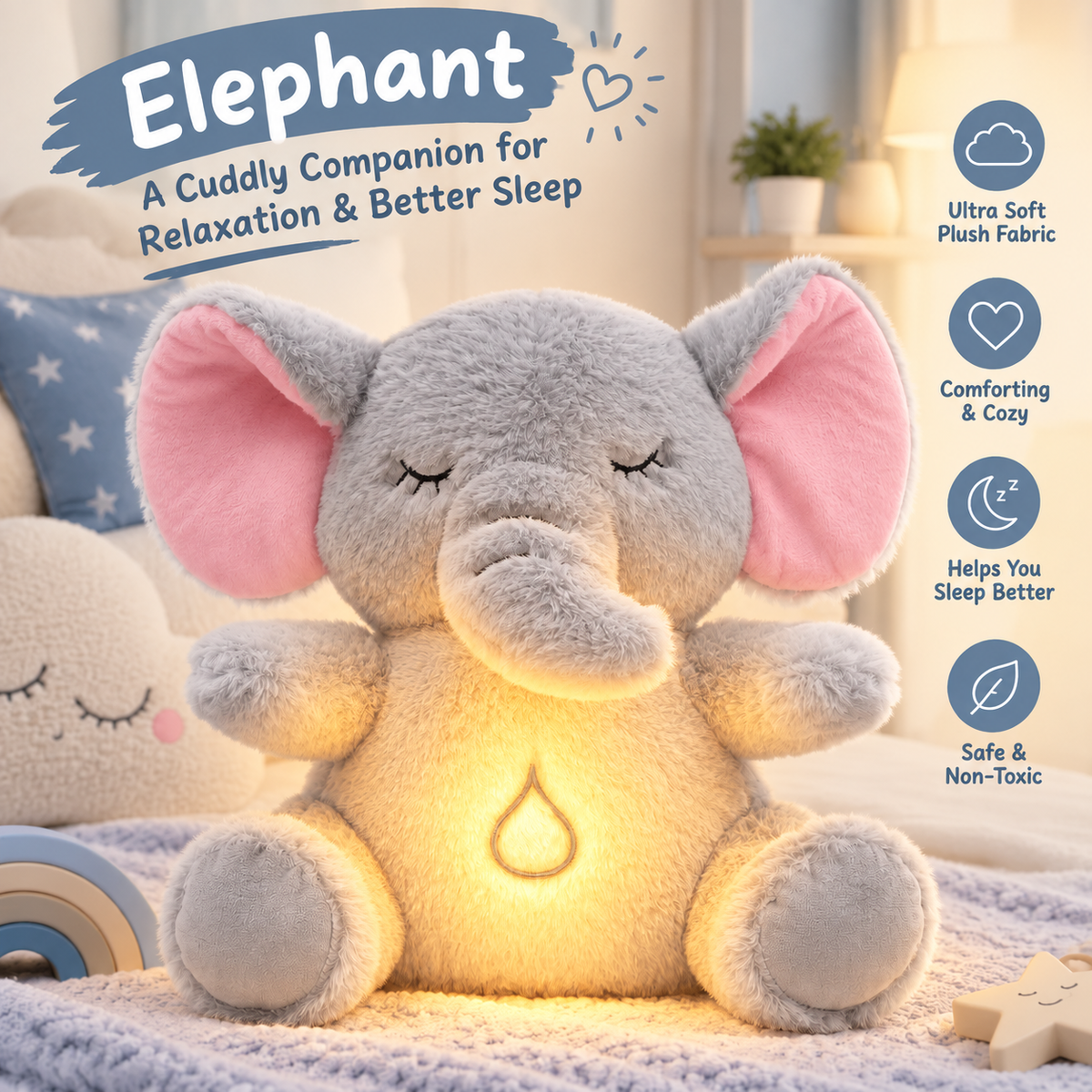 🧸 Realistic Breathing Plush Toy