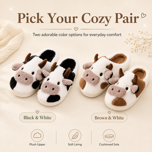 ✨Cow Slippers | Your Daily Dose of Cozy & Smiles! ✨🐮
